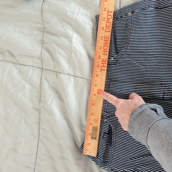 Baldwin navy/white engineer stripe skinny jeans 29 - Picture 7 of 9